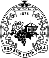 同志社女子大学エンブレム　1999年11月20日制定 EGO SUM VITIS VERA　（わたしはまことのぶどうの木）