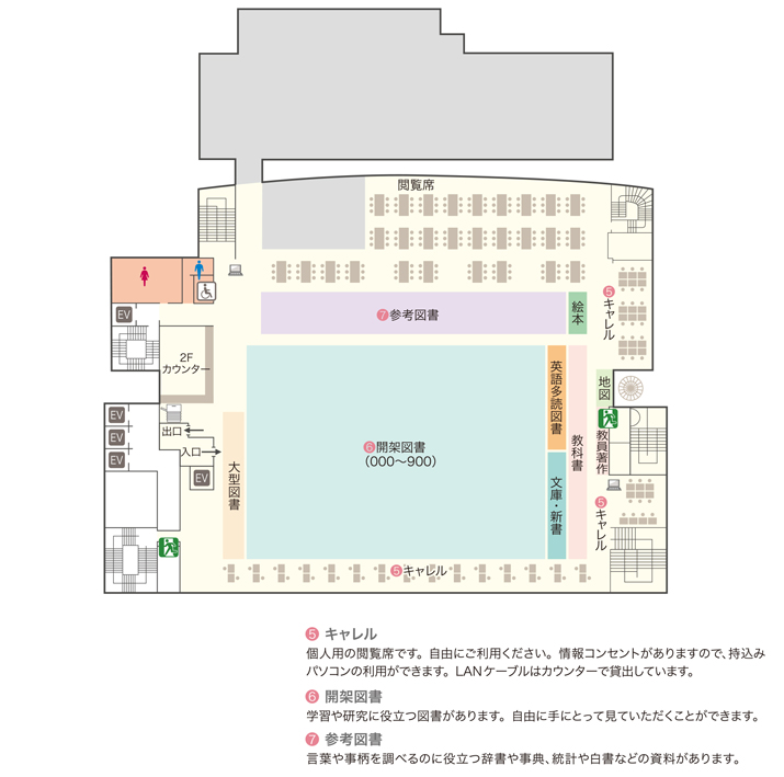 京田辺 図書館フロアガイド 同志社女子大学