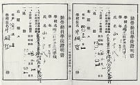 勤労動員学徒証明書　（1945年4月）